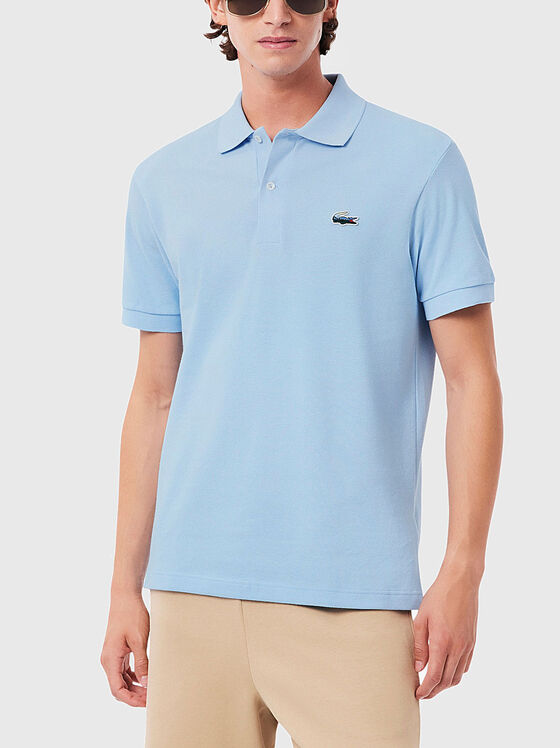 Black short sleeve polo shirt - 1