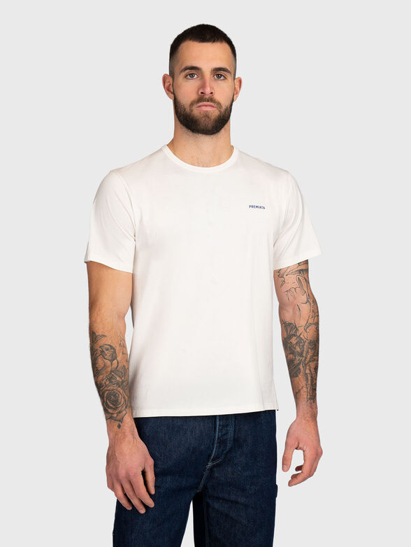 Cotton T-shirt with oval neckline - 1