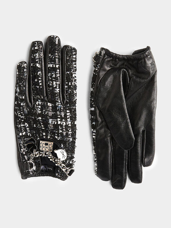 K/SOHO Tweed gloves with metal details - 1