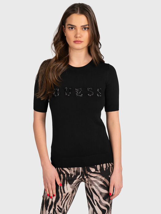 CHANTAL black T-shirt with logo accent