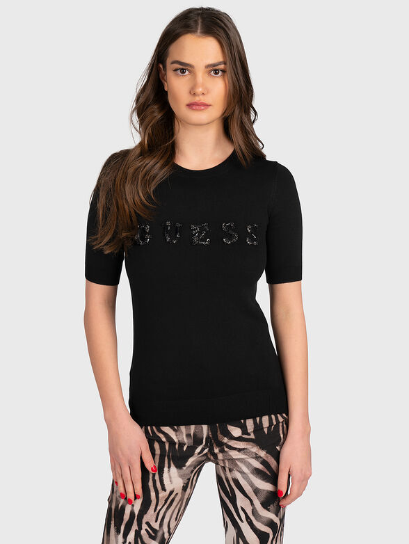 CHANTAL black T-shirt with logo accent - 1