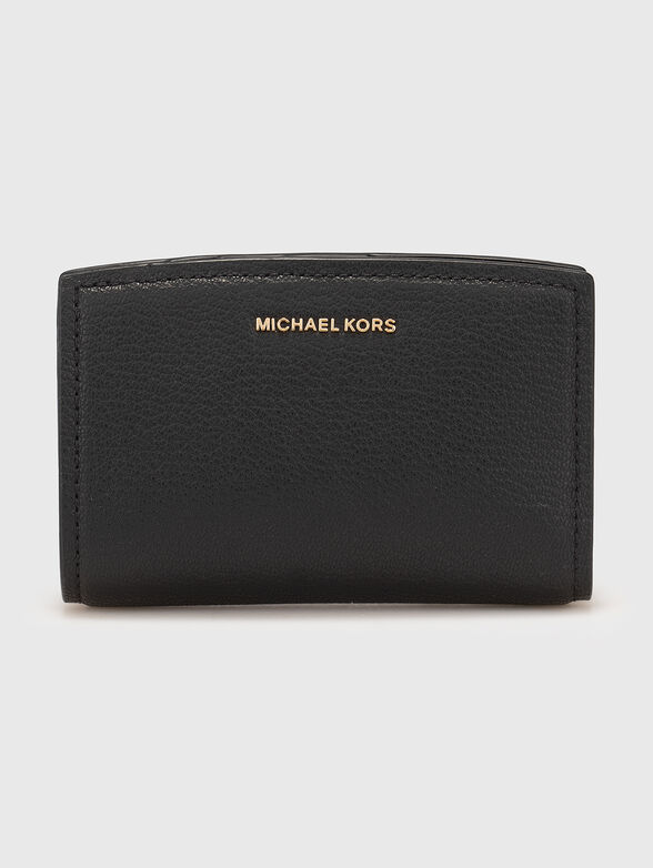 Leather wallet with logo detail - 1