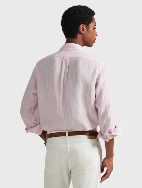 Linen shirt with logo embroidery - 3