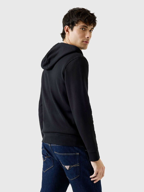 Cotton sweatshirt with hood and zip - 3