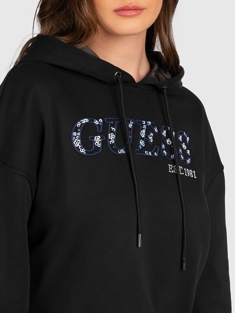 ALICIA black sweashirt with shiny applications - 3