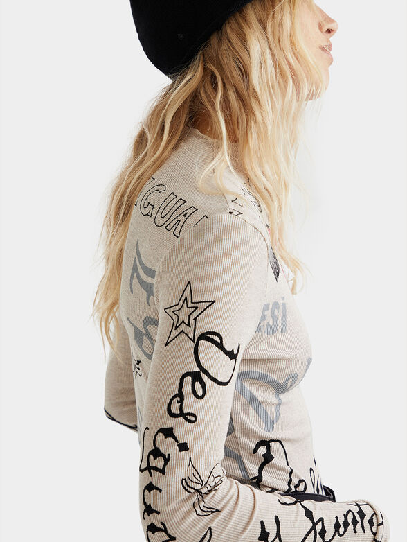 Blouse with logo rpint - 4