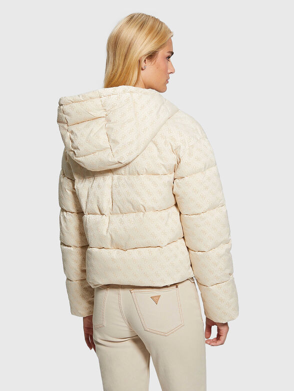 DAISY black puffer jacket with monogram print - 3