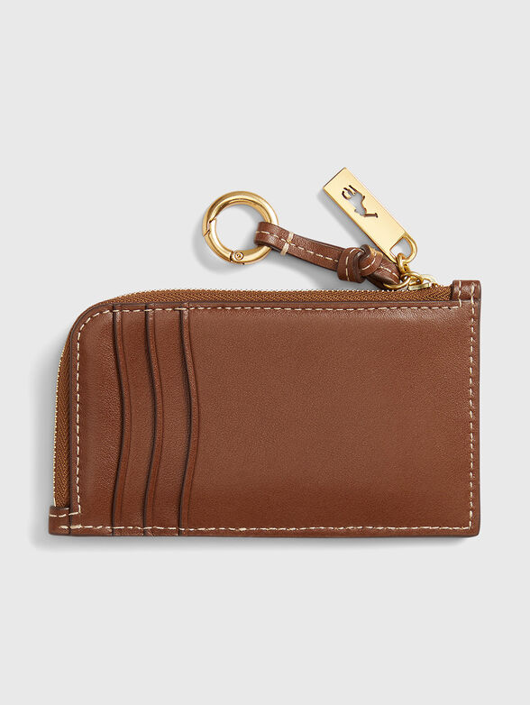 Card holder with a zip and gold-tone accents - 2