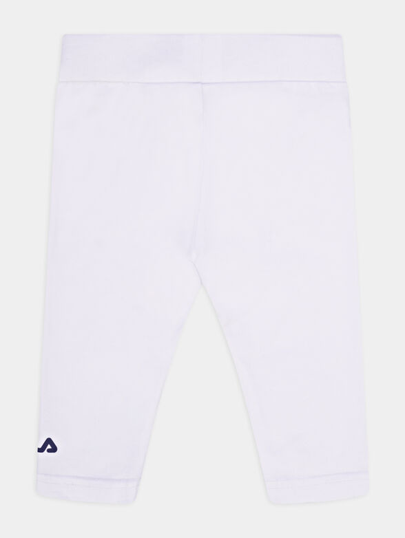 CASERTA white leggings with logo print - 2