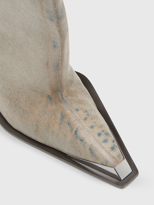 D-TONA heeled denim boots - 6