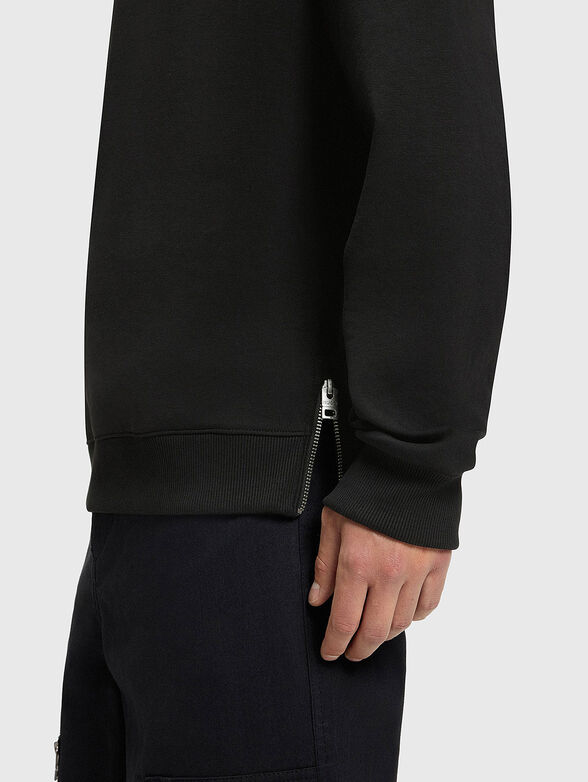 Cotton sweatshirt with oval neckline - 4