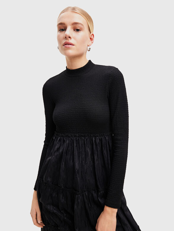 Black textured dress - 3