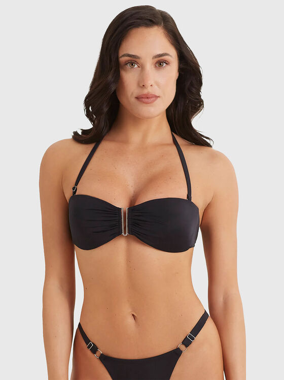 ESSENTIALS bikini top with metallic accent - 1