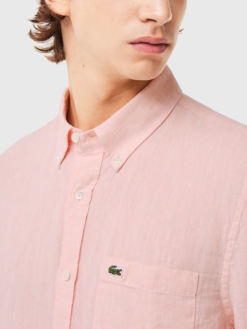 Navy blue linen shirt​ - 3