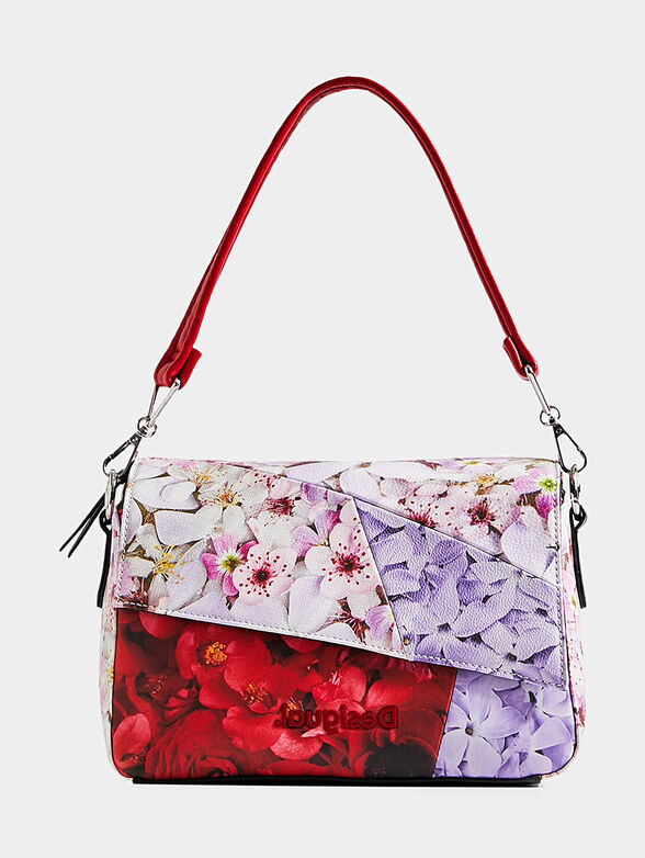Patchwork floral print sling bag - 1