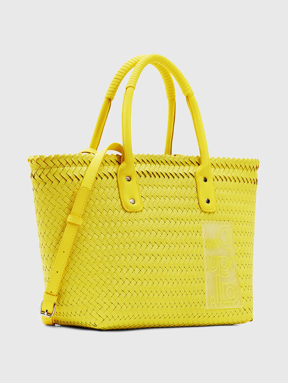 Orange bag with transparent logo label - 1