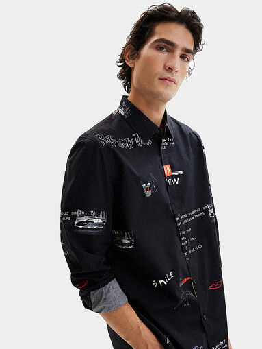 CARLO shirt with art print - 4