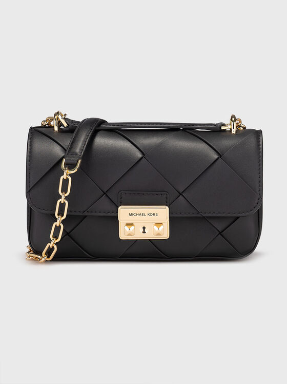 Leather crossbody bag with logo - 1