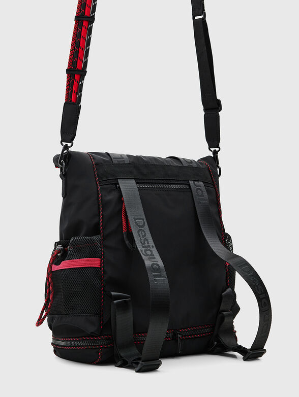 Multifunctional backpack with red accents - 3