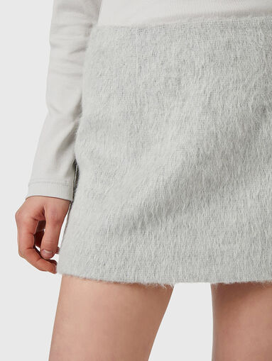 Light gray mini skirt - 4