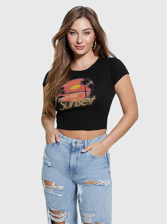 SUNSET cropped T-shirt - 1