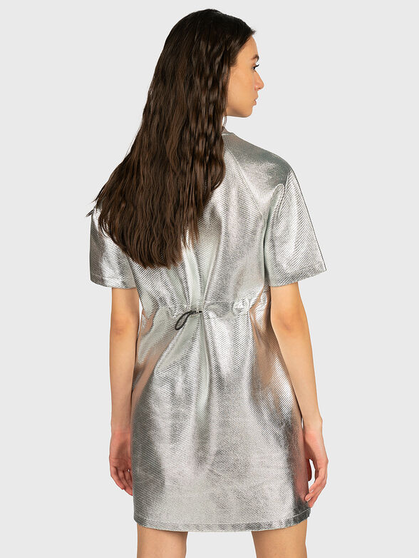 Silver dress with embossed logo - 5