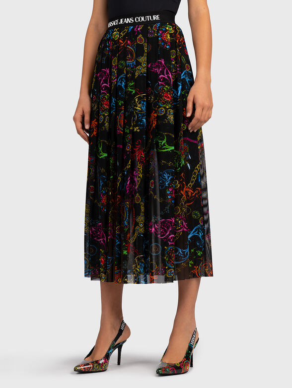 Maxi skirt with art print - 1