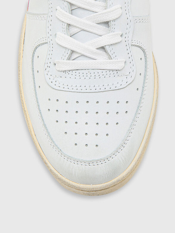 MI BASKET LOW white sports shoes with ecru sole - 5