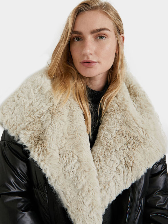 BEAUVOIR Oversize padded biker jacket - 4