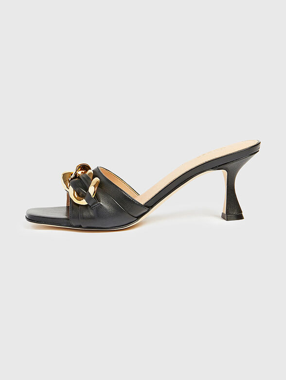 DILLIE genuine leather sandals with gold detail - 1