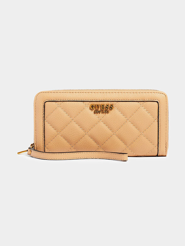 ABEY beige purse with quilted effect - 1