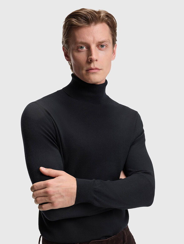 Cashmere sweater with polo collar - 4