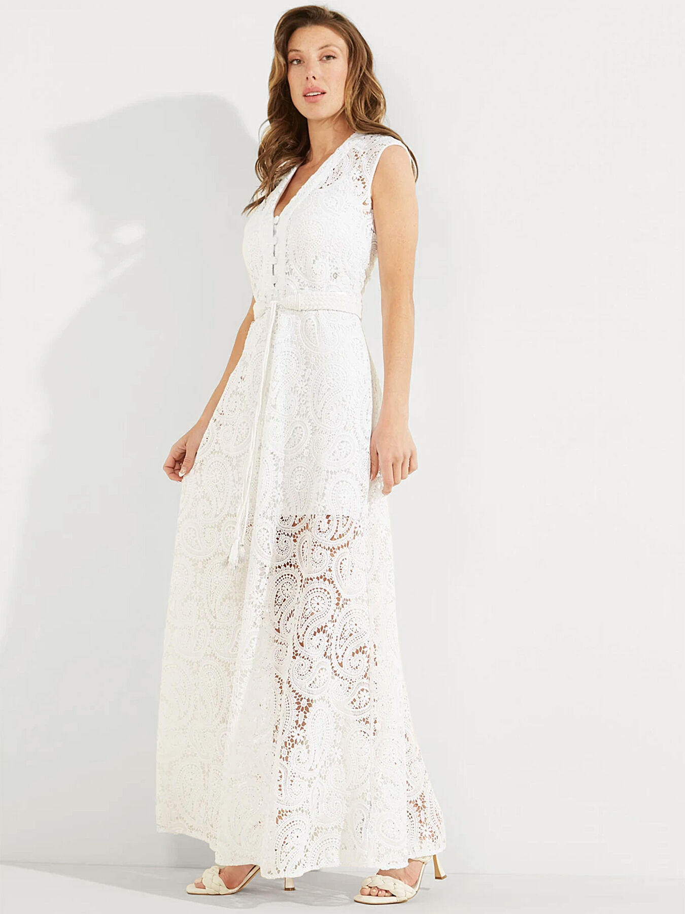 Guess white lace dress 2025