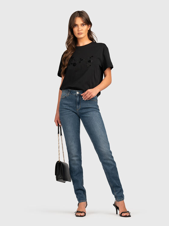 T-shirt with embroidered logo and sequins - 2