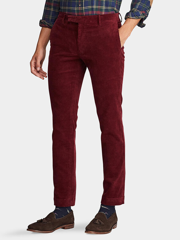 Pants in bordeaux color - 1