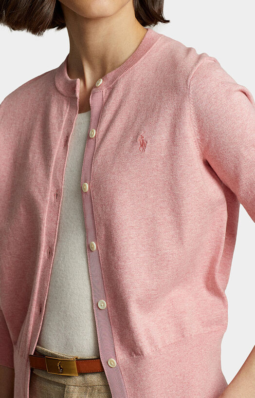 Cardigan in pale pink brand POLO RALPH LAUREN