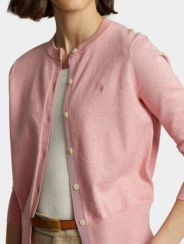 Cardigan in pale pink - 4