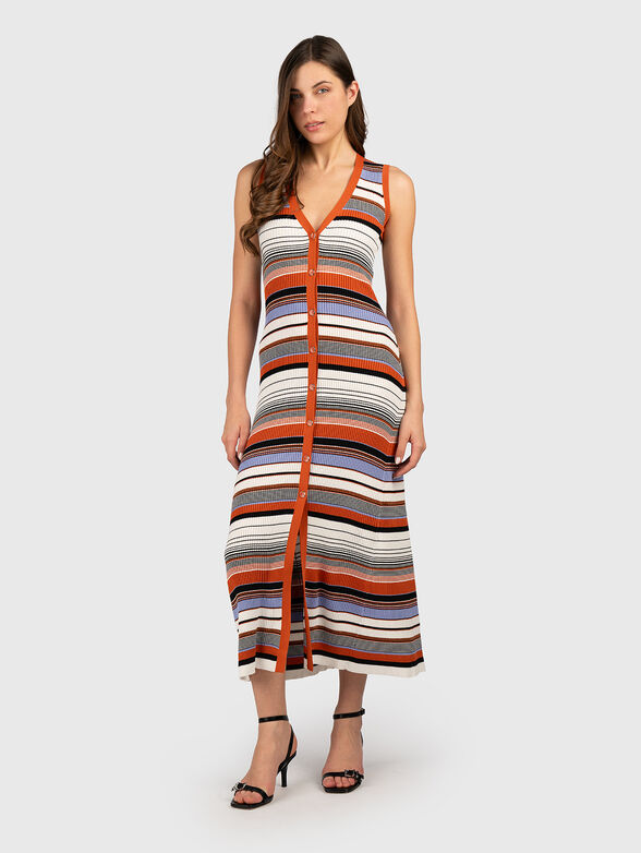 Midi dress with buttons - 0