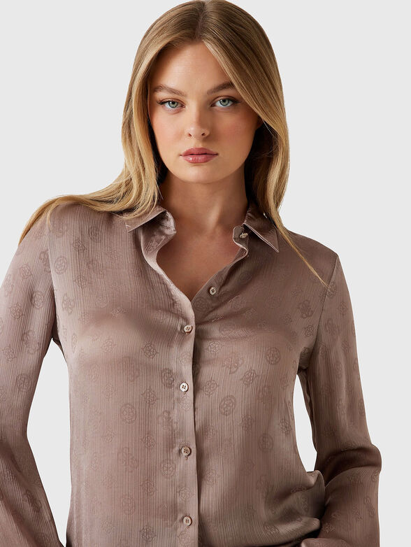 MARTHE shirt with accent logo print - 4