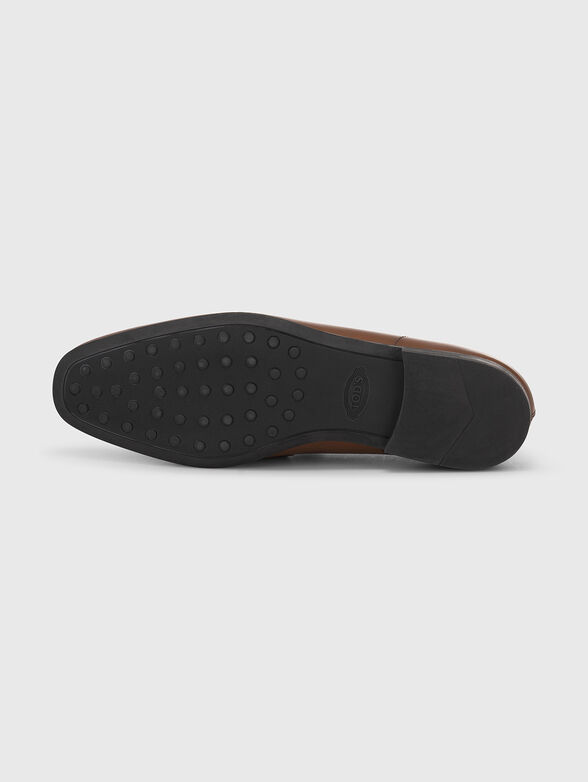 Brown leather loafers  - 4