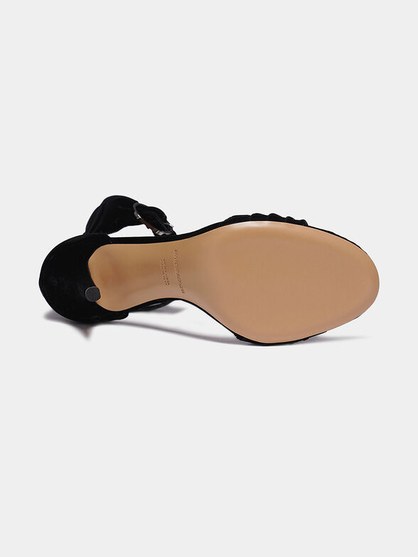 Black velvet sandals - 5