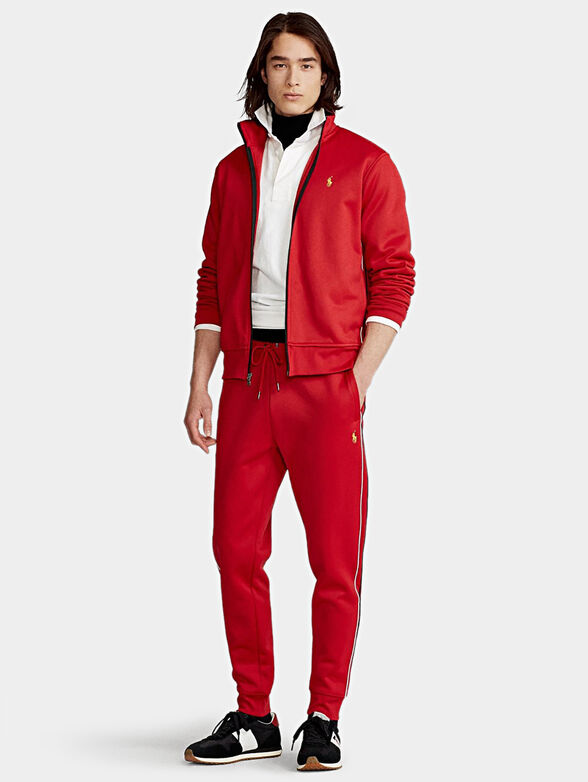 Sports pants in red color - 2