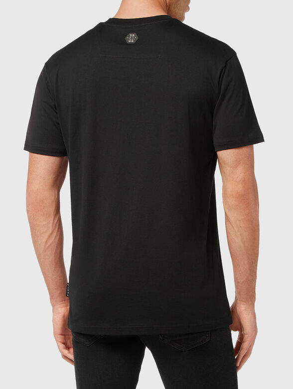 Black T-shirt with contrast print - 2