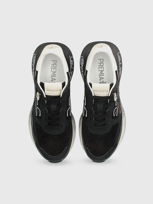 LAURYN suede and leather sports shoes with accent sole - 6