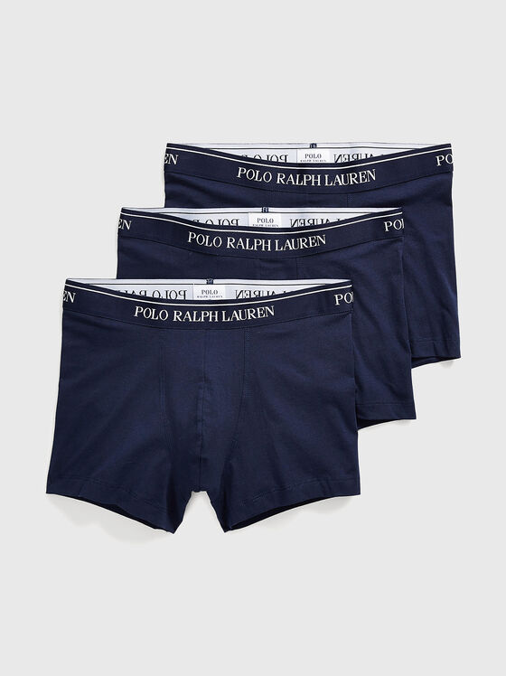 Set of three pairs of dark blue boxers  - 1