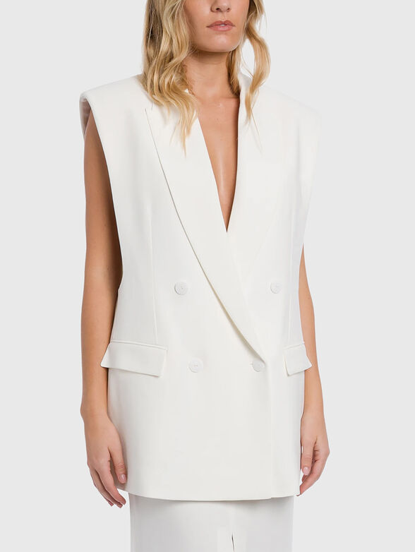 Oversized viscose blend vest - 1