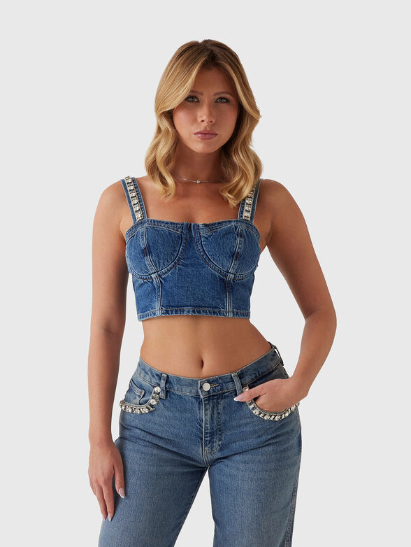 KETY bustier with appliquéd crystals - 1