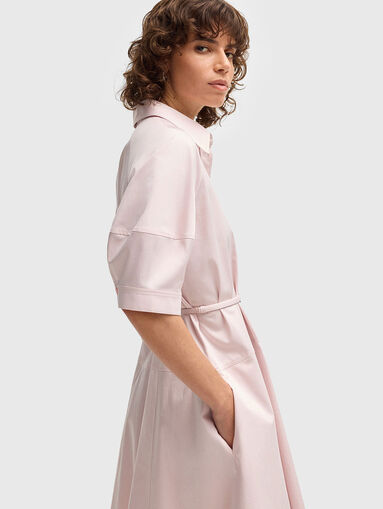 DELAURENA midi dress with waist belt - 3