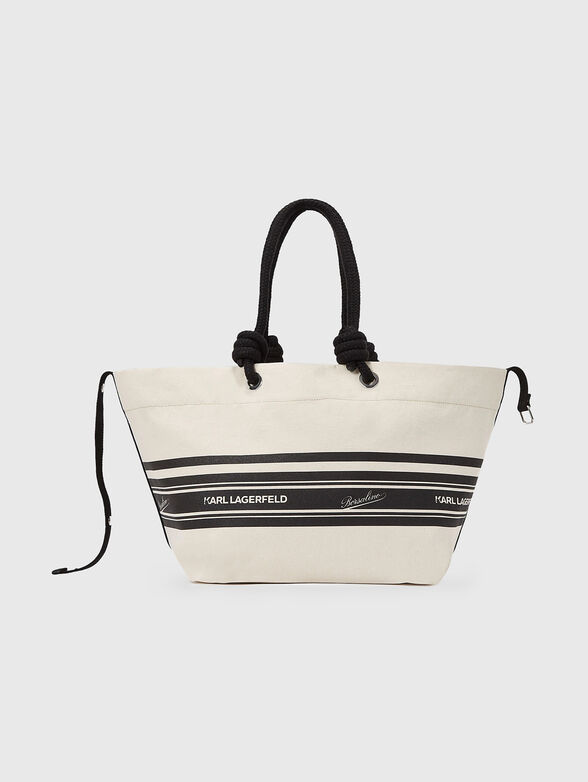 Beach bag with logo print - 0