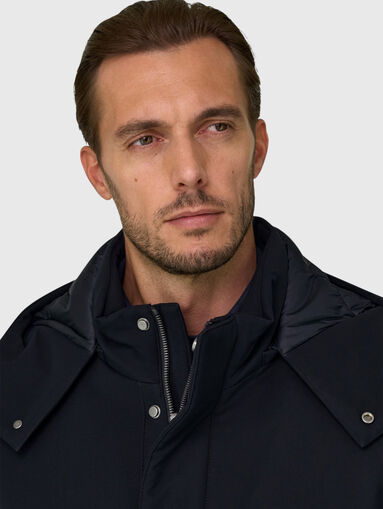 Padded parka in dark blue - 5